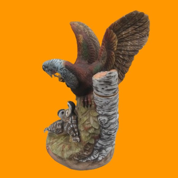 Vintage Austin Nichols Wild Turkey Porcelain Decanter 1984 Turkey with Poults - Picture 5 of 16